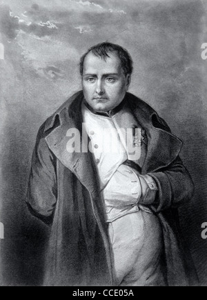 Porträt von Napoleon Bonaparte (1769-1821) französischer Kaiser. Vintage Illustration oder Gravur Stockfoto