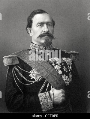 Porträt des Generals Charles Denis Bourbaki (1816-1897) Französischer General während des Krimkrieges. c19. Gravur oder Vintage Illustration Stockfoto