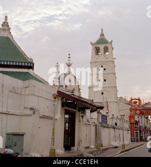 Die Muslimische Kampung Kling Moschee Gebäude in Malacca Melaka in Malaysia in Fernost Südostasien. Islamische Architektur Reisen Stockfoto