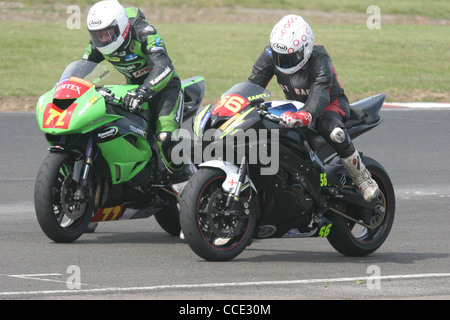 Britischen Superbike-Meisterschaft am Croft Circuit Stockfoto