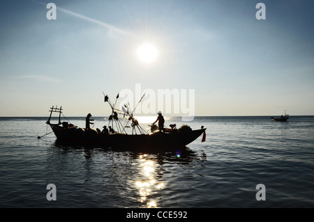 Krabben Sie-Fischer in Kep, Kambodscha Stockfoto