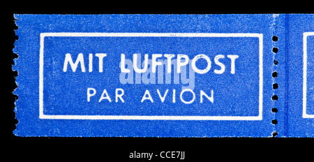 Air Mail Stempel "Mit Luftpost", Deutschland Stockfoto