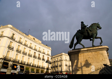 Puerta del Sol, Madrid, Spanien. Stockfoto