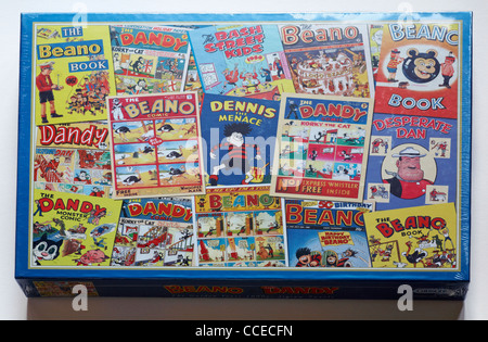 Die goldenen Jahre Puzzle - Comicfiguren Jigsaw Puzzle isoliert auf weißem Hintergrund Stockfoto