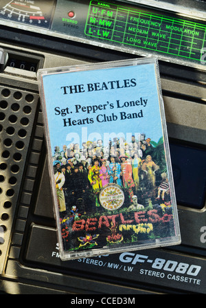 Die Beatles Sgt. Peppers Lonely Hearts Club Band Album auf Kassette Stockfoto