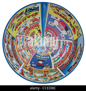 Die goldenen Jahre Puzzle - Comicfiguren Jigsaw Puzzle isoliert auf weißem Hintergrund verzerrt Stockfoto