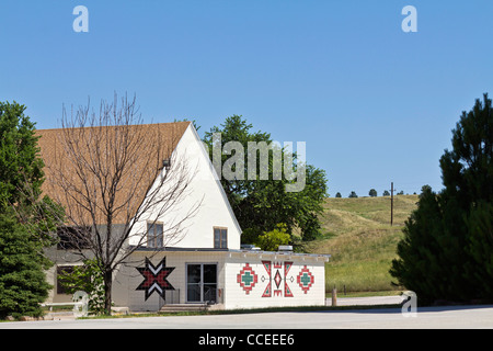 Das Pine Ridge Native American Land Reservation Lakota Oglala Sioux South Dakota in den USA ländliche Landstriche Niemand Country Side Hi-res Stockfoto