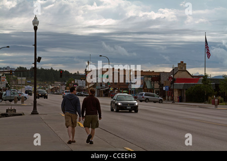 American Black Hills Custer South Dakota SD in den USA USA Ansicht einer kleinen ländlichen Stadt Lifestyle Alltag Szenen Veranstaltungen Konzept horizontal hochauflösende Bilder Stockfoto