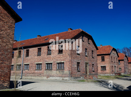 Gebäude der ehemaligen Kriegsgefangenen Konzentrationslager Auschwitz 1, in der Nähe von Oswiecim, Polen, Osteuropa Stockfoto