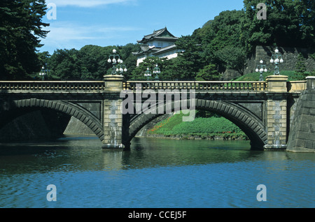 Nijubashi-Brücke in der Hofburg, Tokyo, Japan Stockfoto