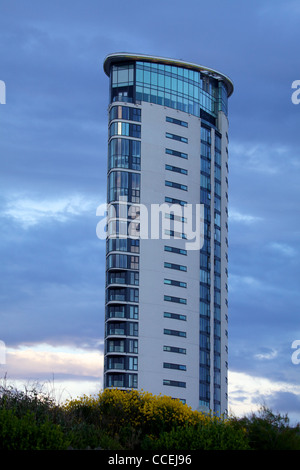 Der Turm, Meridian Quay, Swansea Marina, UK - Wales höchste Gebäude. Stockfoto