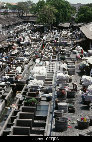 Dhobi Ghat - Mumbais Wäsche Stockfoto