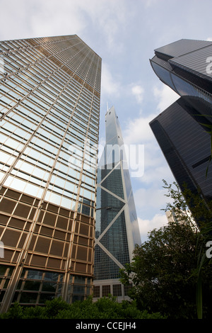 Cheung Kong Bank of China und Icbc und Citibank Türme Wolkenkratzer Gebäude Hongkong Sonderverwaltungsregion Hongkong China Zentralasien Stockfoto