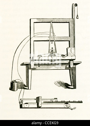 Amerikanischer Wissenschaftler Samuel Morse patentiert seine Erfindung eines elektrischen Telegrafen im Jahre 1837 – hier das original. Stockfoto