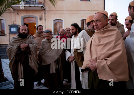 Savoca Dorf, traditionelle Osterfest, Sizilien, Italien, Europa Stockfoto