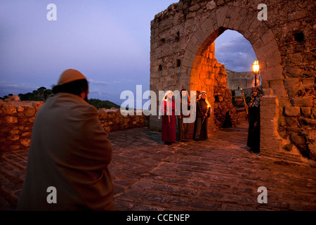 Savoca Dorf, traditionelle Osterfest, Sizilien, Italien, Europa Stockfoto