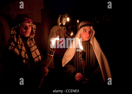 Savoca Dorf, traditionelle Osterfest, Sizilien, Italien, Europa Stockfoto