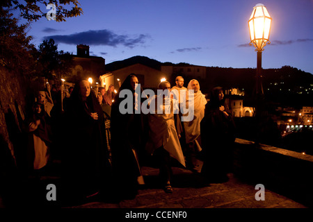 Savoca Dorf, traditionelle Osterfest, Sizilien, Italien, Europa Stockfoto