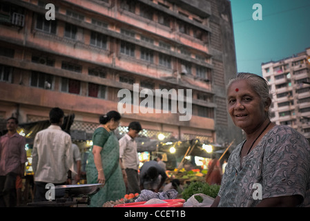 Bombay, ein Markt, auf der Insel Colaba. Stockfoto
