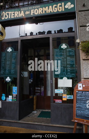 Osteria Restaurant außen Navigli Bezirk Mailand Lombardei Italien Europa Stockfoto