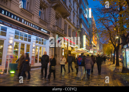 Vaclavske Namesti Wenzelsplatz Prag Tschechien Mitteleuropa Stockfoto