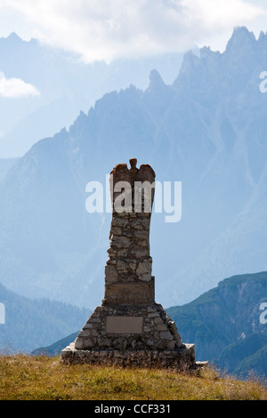 Ansichten der Cadini di Misurina gesehen von Tre Cime di Lavaredo, in den italienischen Dolomiten Alpen Stockfoto