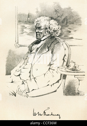 William Makepeace Thackeray, 1811-1863. Englischer Schriftsteller. Aus die er Portrait Gallery veröffentlicht 1898. Stockfoto