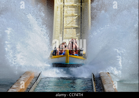 Sea World Adventure Theme Park Orlando Florida Reise nach Atlantis Achterbahn Boot fahren Stockfoto