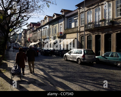 Straßenszene in Braga, Portugal Stockfoto