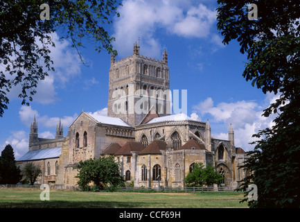 Tewkesbury Abbey Kirche Gloucestershire South West England UK Stockfoto