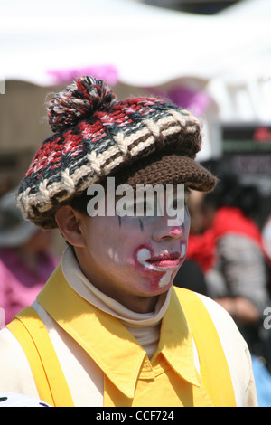 Detail der Clown auf ethnische Veranstaltung in Rom Italien Stockfoto