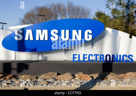 Ein Bürogebäude von Samsung Electronics besetzt. Stockfoto