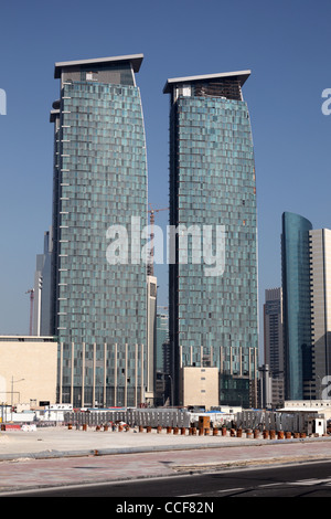 Bauwerk in Doha West Bay, das neue Stadtzentrum von Doha, Katar Stockfoto