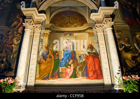 San Zaccaria Altarbild von Giovanni Bellini, Kirche San Zaccaria, Venedig, Italien Stockfoto