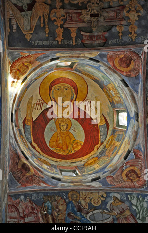 Russland, Jaroslawl, Russisch-orthodoxe Kirche St. Elias der Prophet (1647), Deckenfresko im dome Stockfoto