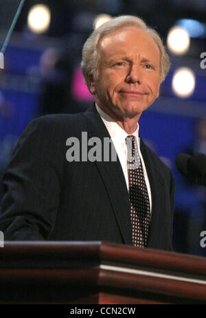 29. Juli 2004; Boston, MA, USA; Senator JOE LIEBERMAN bei der Democratic National Convention 2004 statt im Fleet Center. Stockfoto