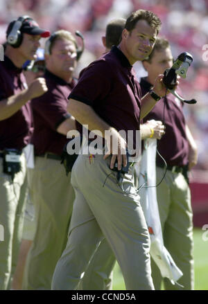 Atlantas Executive Vice President / Head Coach Jim Mora Sonntag, 12. September 2004, 3 Com Park in San Francisco, Kalifornien (Contra Costa Times / Susan Tripp Pollard) Stockfoto