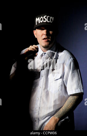 Country-Rock Band Limp Bizkit die live in Moskau. Im Bild: Leadsänger Fred Durst. Stockfoto