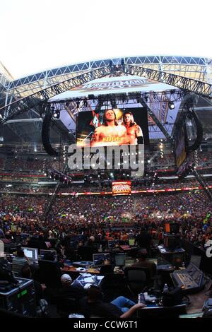 28. März 2010 - Phoenix, Arizona, USA - die Szene im Phoenix Stadium bei WWE Wrestlemania 26. (Kredit-Bild: © Matt Roberts/ZUMA Press) Stockfoto