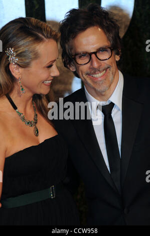 Christine Taylor und Ben Stiller erreichen die Vanity Fair und nach Party feiert der 82. Academy Awards, Sonntag, 7. März 2010, im Sunset Tower Hotel in West Hollywood, Kalifornien. RICH SCHMITT/ZUMA PRESS Stockfoto