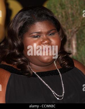 2. März 2010 - Beverly Hills, Kalifornien, USA - Schauspielerin GABOUREY SIDIBE Oscar nominiert für die beste Darstellerin in einer Hauptrolle für "Precious: basierend auf dem Roman"Push"von Sapphire." Im Bild: 15. Februar 2010 - Beverly Hills - Gabourey Sidibe an der Academy Awards nominiert Mittagessen in Beverly Hills. Die 82. Stockfoto