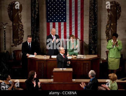 20. Mai 2010 Adressen - Washington, District Of Columbia, USA, - mexikanischen Präsidenten Felipe Calderon Gesetzgeber während ein gemeinsamen Sitzung des Kongresses in der Haus-Kammer am Donnerstag. (Kredit-Bild: © Pete Marovich/ZUMA Press) Stockfoto