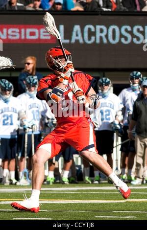 4. Mai 2010 ist der Tötung seiner Freundin Yeardley Love - Charlottesville, Virginia, USA - Virginia Lacrosse-Spieler GEORGE HUGUELY vermutet. Er erzählte der Polizei er schüttelte sie und schlug ihren Kopf immer wieder gegen eine Wand. Bild - 10. April 2010 - East Rutherford, New Jersey - UVA George Huguely (11) duri Stockfoto