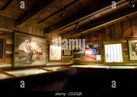 EATONTON, GA - 25 APRIL: Der Onkel Remus Museum in Eatonton, Georgia, am Mittwoch, 25. April 2007. Joel Chandler Harris, der Onkel Remus Geschichten schrieb, wurde in Eatonton geboren. (Foto von Erik S. weniger / für die New York Times) Stockfoto