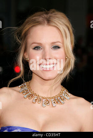 10. April 2008 - Hollywood, Kalifornien, USA - KRISTEN BELL in der vergessen Sarah Marshall World Premiere an Graumans Chinese Theatre in Hollywood statt (Bild Kredit: Stockfoto