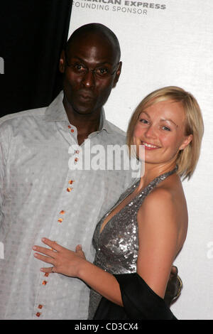 26. April 2008 ist - New York, New York, USA - 2008 TRIBECA Filmfestival OF '' TENNESSE'' SCREENING. TRIBECA 26.04.2008.       2008.LANCE REDDICK UND KRISTINA YORK. K57885RM (Kredit-Bild: © Rick Mackler/Globe Photos/ZUMAPRESS.com) Stockfoto