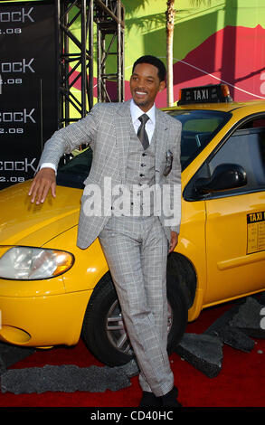 30. Juni 2008 - Hollywood, Kalifornien, US - I13463PR. DIE PREMIERE VON "HANCOCK" BEI GRAUMANS CHINESE THEATRE IN HOLLYWOOD CA 30.06.2008.  --WIRD SMITH(Credit Image: © Phil Roach/Globe Photos/ZUMAPRESS.com) Stockfoto