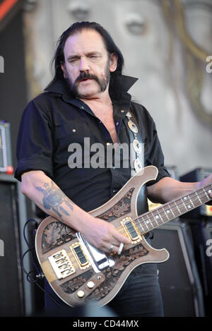 7. August 2008 - Bristow, Virginia, USA - Bass-Gitarrist LEMMY der Band, die Motörhead am zweiten Tag dort 2008 führt, macht Metal Masters Tour wie es halt in der Nissan-Pavillon befindet sich in Virginia.  Copyright 2008 Jason Moore. Obligatorische Credit: Jason Moore Stockfoto