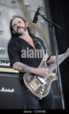 7. August 2008 - Bristow, Virginia, USA - Bass-Gitarrist LEMMY der Band, die Motörhead am zweiten Tag dort 2008 führt, macht Metal Masters Tour wie es halt in der Nissan-Pavillon befindet sich in Virginia.  Copyright 2008 Jason Moore. Obligatorische Credit: Jason Moore Stockfoto