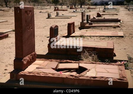 Sep 17, 2008 - Alice Springs, Northern Territory, Australien - Grabstätten auf dem alten Stadt-Friedhof an der Kultur Bezirk in Alice Springs.  (Kredit-Bild: © Marianna Tag Massey/ZUMA Press) Stockfoto